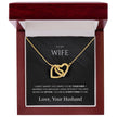 To My Wife – Interlocking Hearts Necklace | Love From Your Husband