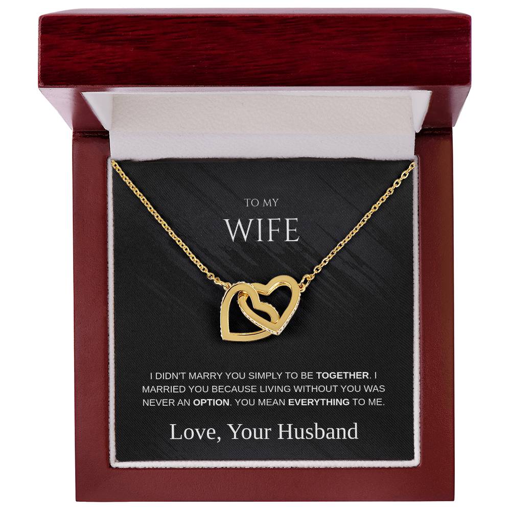 To My Wife – Interlocking Hearts Necklace | Love From Your Husband