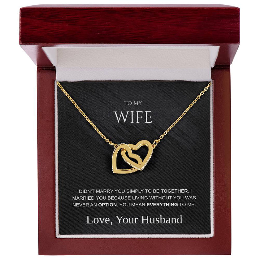 To My Wife – Interlocking Hearts Necklace | Love From Your Husband