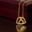 To My Beautiful Daughter - Interlocking Hearts Necklace - Anchored In Faith