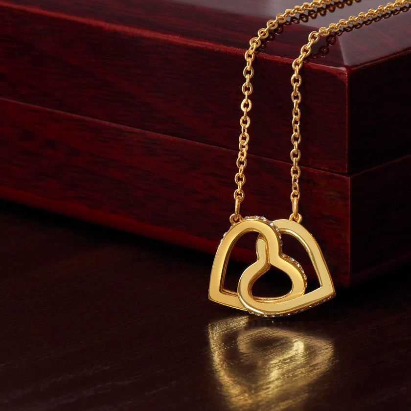 To My Beautiful Daughter - Interlocking Hearts Necklace - Anchored In Faith