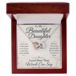 To My Beautiful Daughter - Interlocking Hearts Necklace - Anchored In Faith