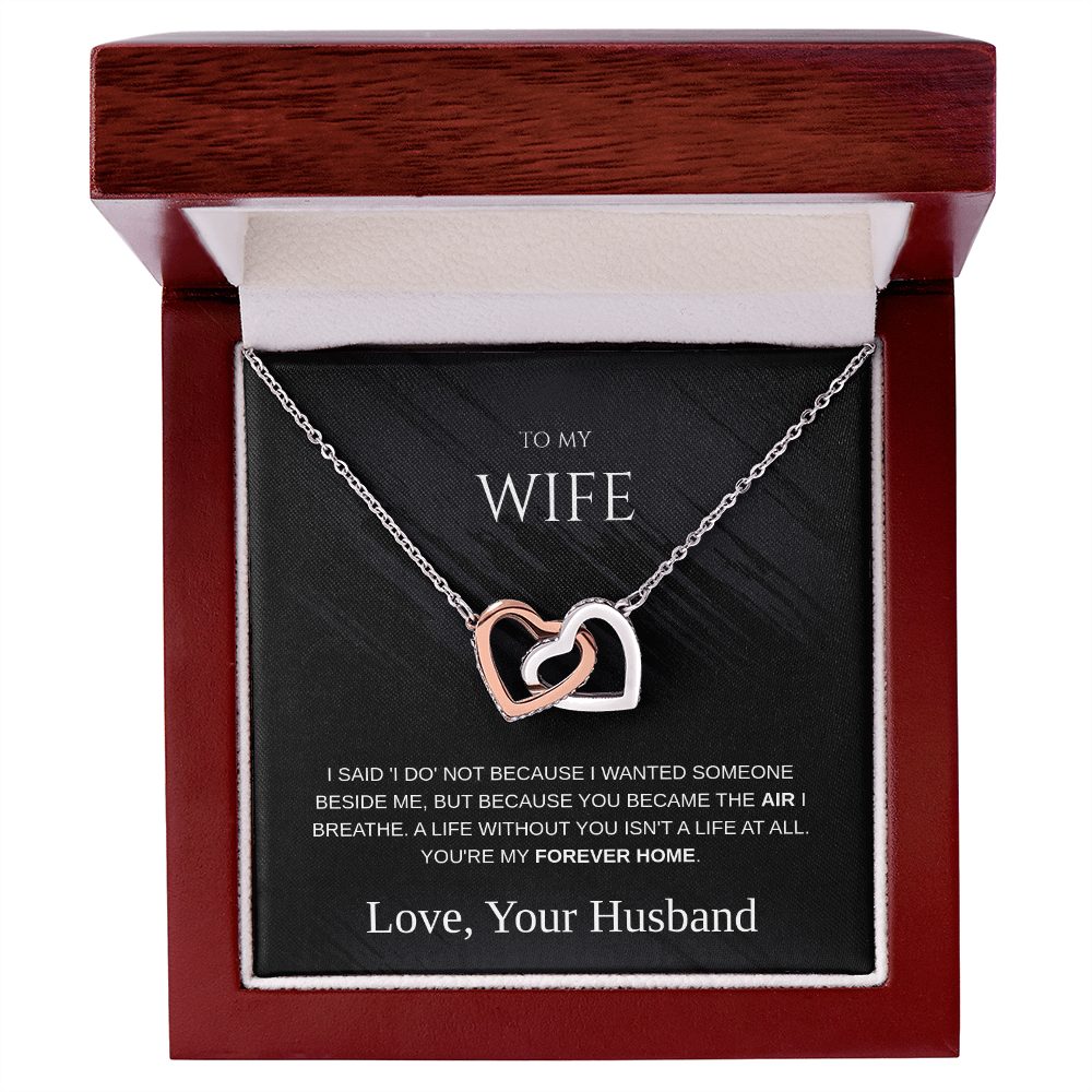 To My Wife - Interlocking Hearts Necklace | Love From Your Husband