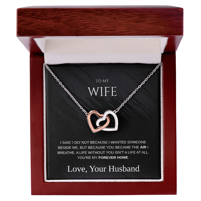 To My Wife - Interlocking Hearts Necklace | Love From Your Husband