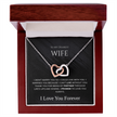 The 'Eternal Bond' Interlocking Hearts Necklace for Wife.