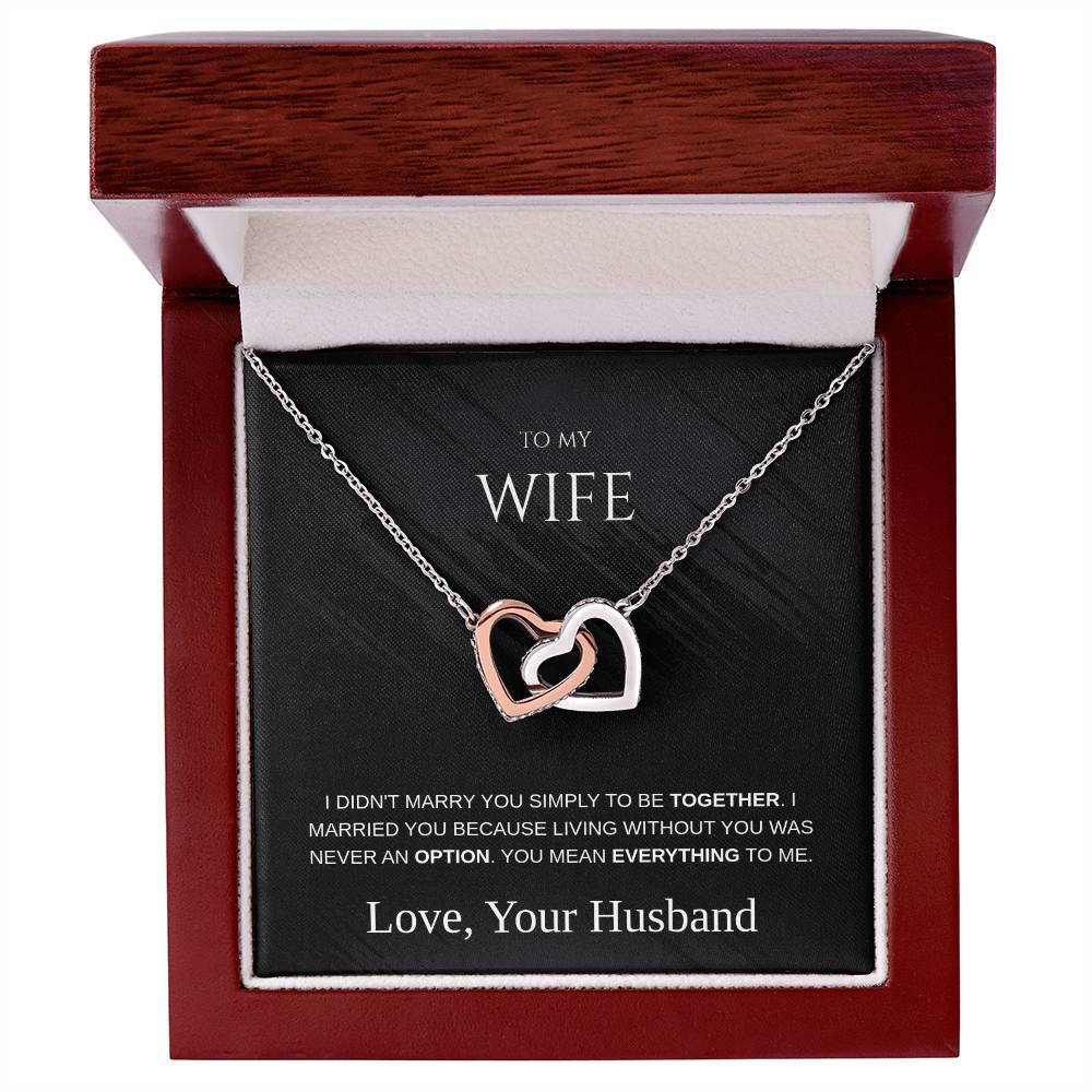 To My Wife – Interlocking Hearts Necklace | Love From Your Husband