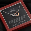 The “Eternal Bond” Interlocking Hearts Necklace for Wife – Our Love Was Meant to Be
