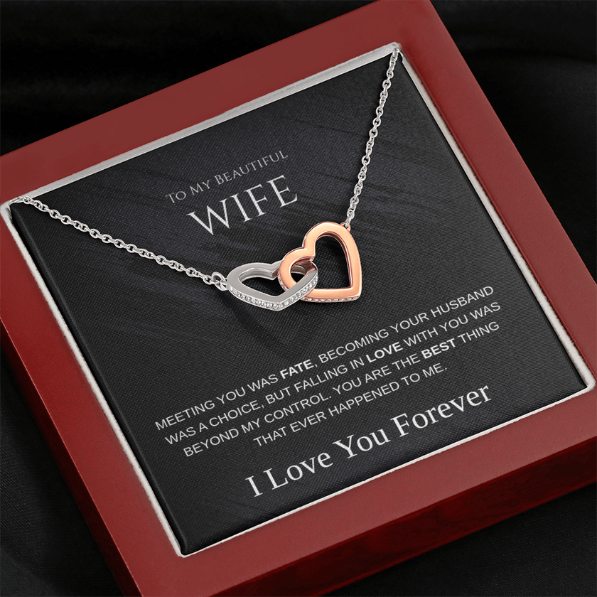 The “Eternal Bond” Interlocking Hearts Necklace for Wife – Our Love Was Meant to Be