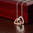 To My Beautiful Daughter - Interlocking Hearts Necklace - Anchored In Faith