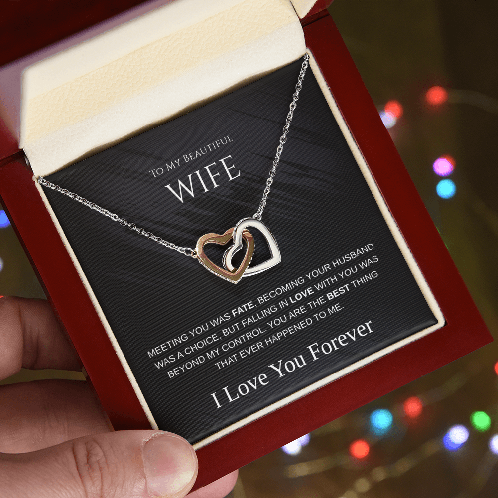 The “Eternal Bond” Interlocking Hearts Necklace for Wife – Our Love Was Meant to Be