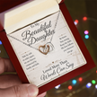 To My Beautiful Daughter - Interlocking Hearts Necklace - Anchored In Faith