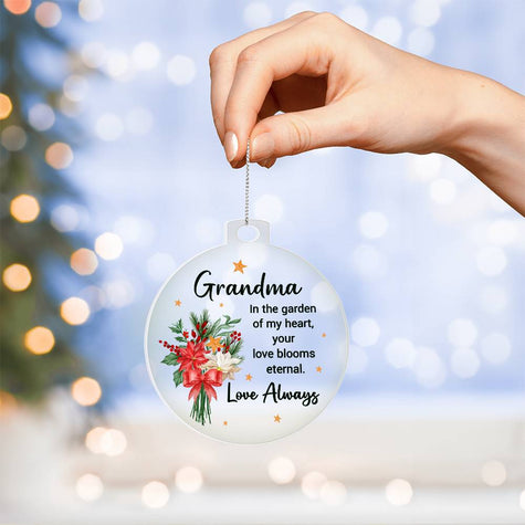 Grandma In the garden of my Heart Ornament