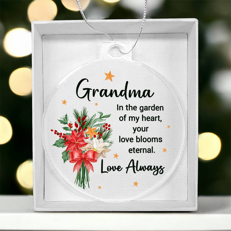 Grandma In the garden of my Heart Ornament
