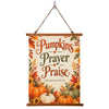 Pumpkins Prayer Praise Christian Fall Hanging Banner – 1 Thessalonians 5:16–18