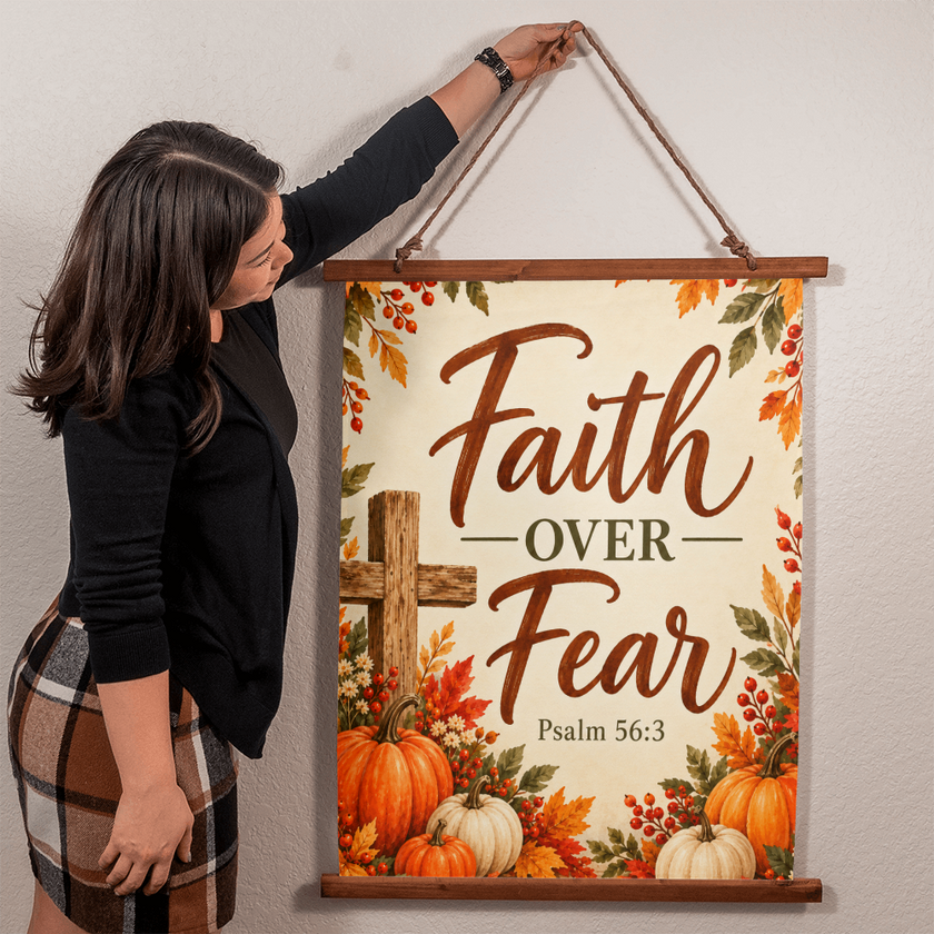 Pumpkins Prayer Praise Christian Fall Wall Clock – 1 Thessalonians 5:16–18