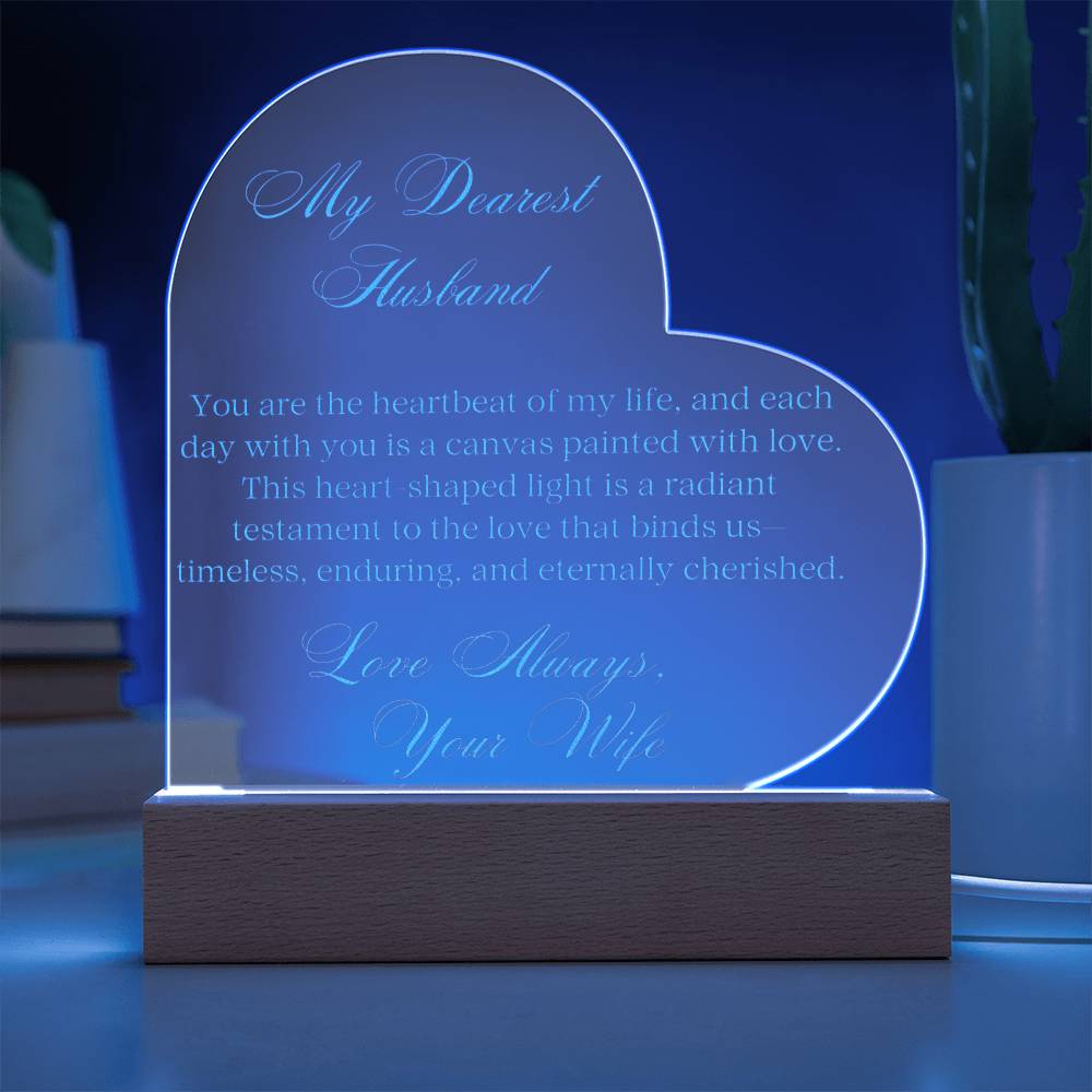 To My Dearest Husband Engraved Acrylic Plaque