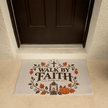 Walk By Faith Christian doormat with non-skid backing, 21 by 34 inches