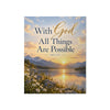With God All Things Are Possible Christian Wall Art – Luke 1:37 Faith Poster