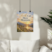 Faith Can Move Mountains Christian Wall Art – Matthew 17:20 Faith Poster