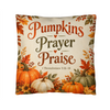 Pumpkins Prayer Praise Christian Fall Pillow – 1 Thessalonians 5:16–18