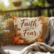 Faith Over Fear Christian Fall Pillow – Psalm 56:3