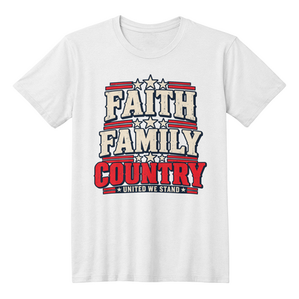 Faith Family Country Patriotic t-shirt