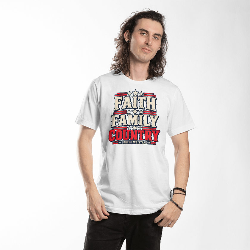 Faith Family Country Patriotic t-shirt