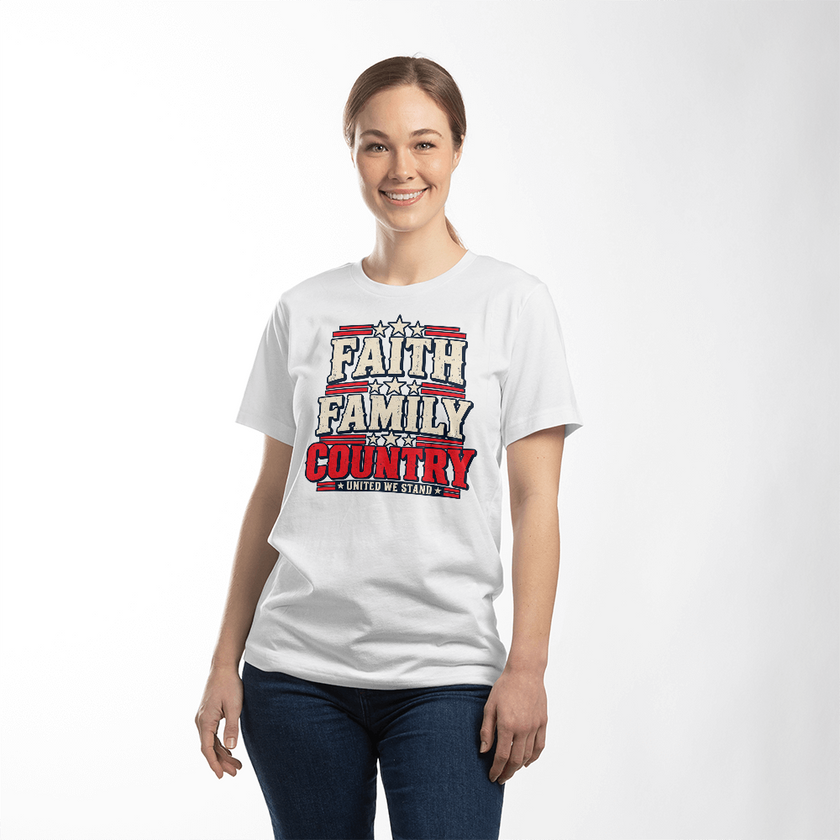 Faith Family Country Patriotic t-shirt