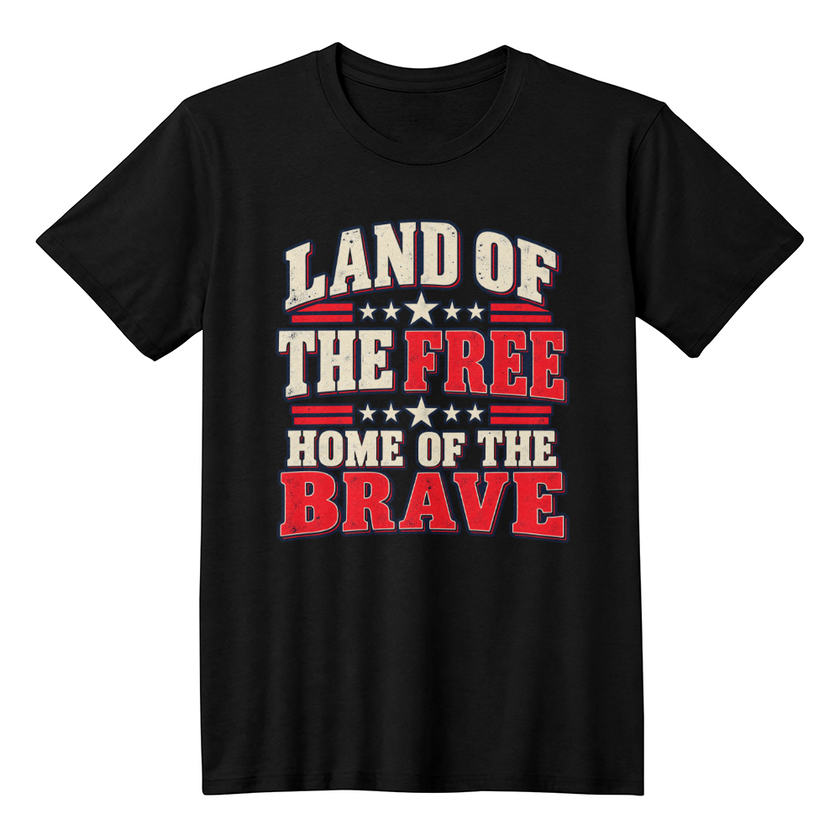 Land of the Free Patriotic t-shirt