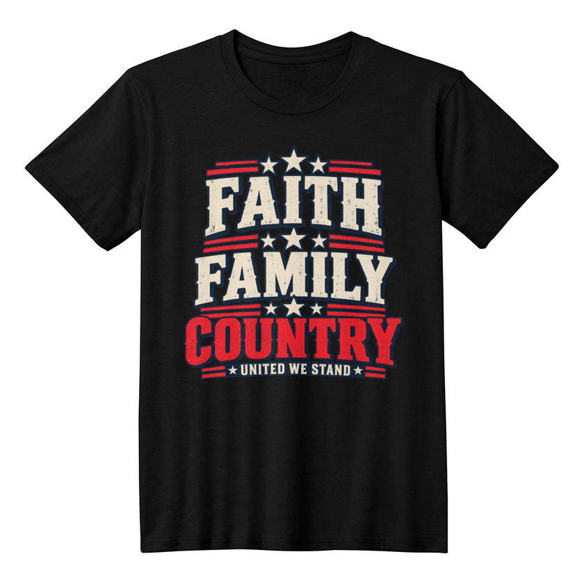 Faith Family Country Patriotic t-shirt