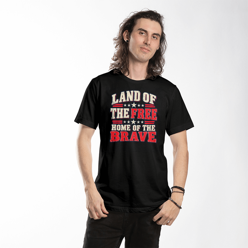 Land of the Free Patriotic t-shirt