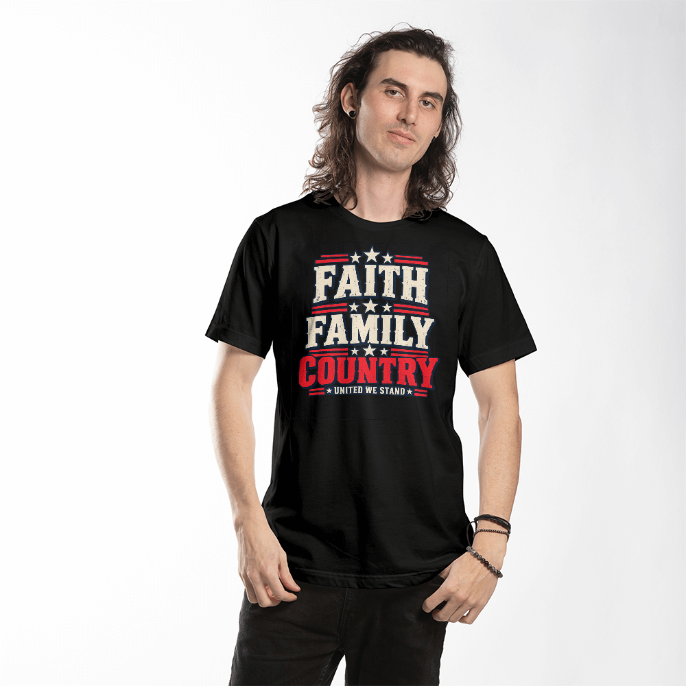 Faith Family Country Patriotic t-shirt