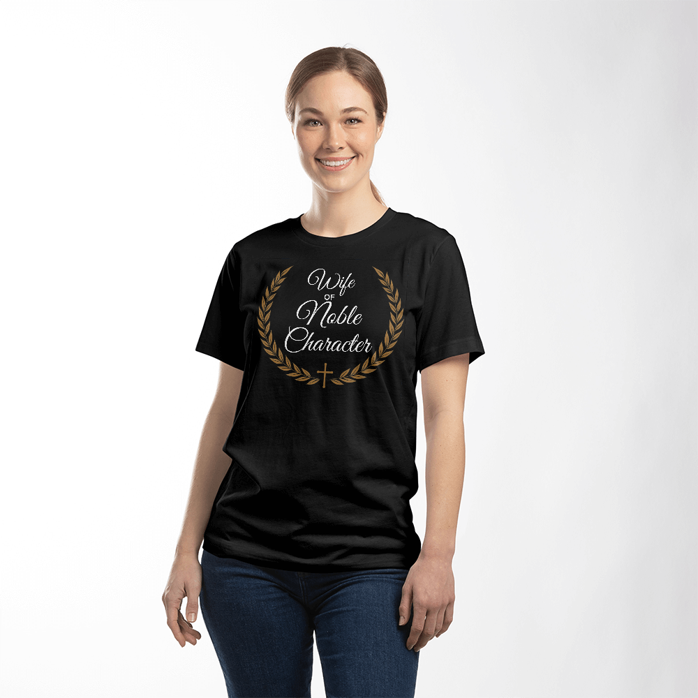 Wife of Noble Character Premium T-Shirt – Faith & Family Collection – Proverbs 31 Christian Graphic Tee