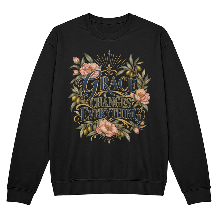 Grace Changes Everything | Faith-Inspired Christian Crewneck Sweatshirt