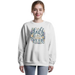 Faith Over Fear floral Christian crewneck sweatshirt