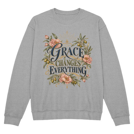 Grace Changes Everything | Faith-Inspired Christian Crewneck Sweatshirt