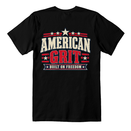 American Grit patriotic t-shirt back print