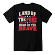 Land of the Free patriotic t-shirt back print