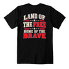 Land of the Free patriotic t-shirt back print