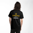 Crowned with Grace Premium T-Shirt – Faith & Family Collection – Christian Back-Print Graphic Tee