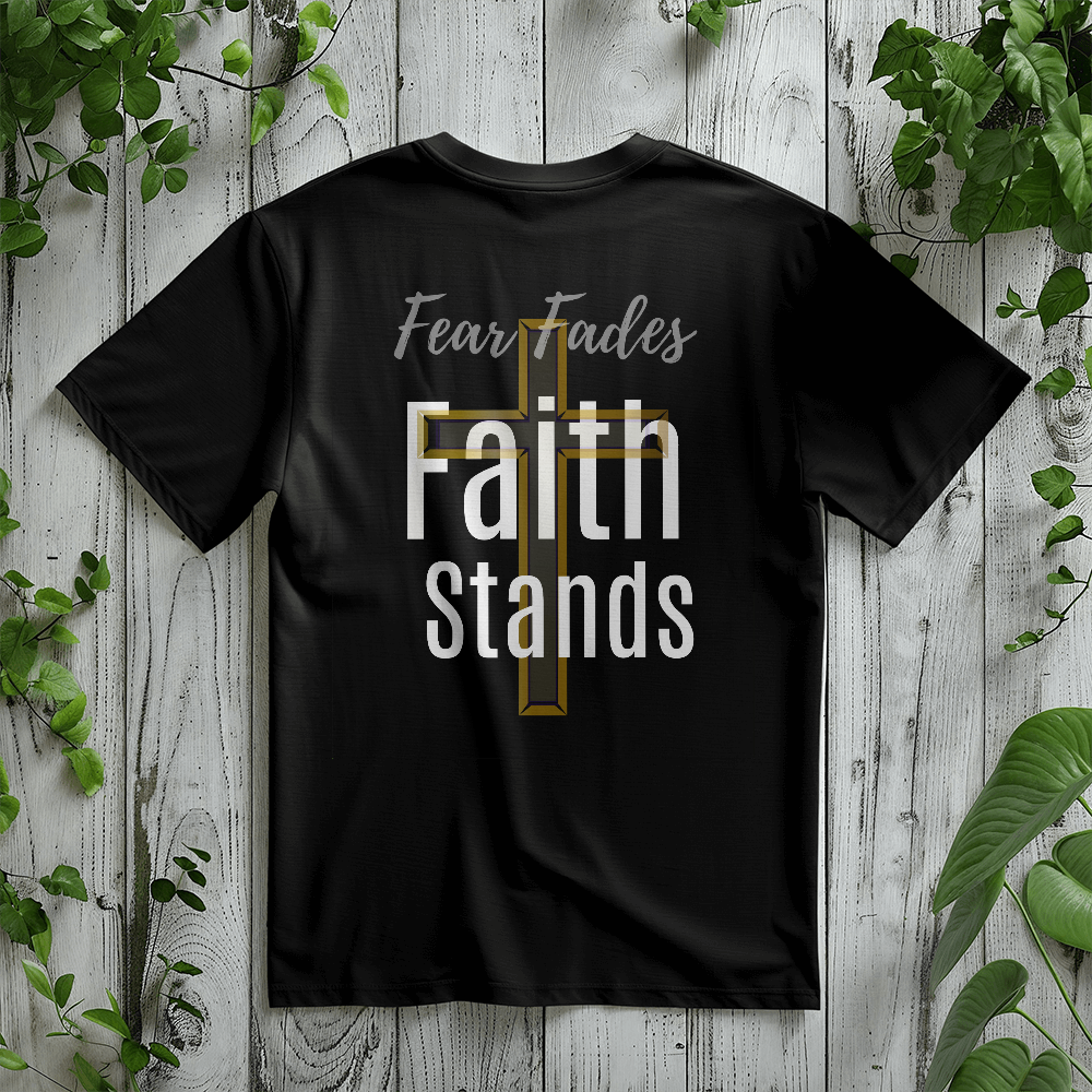 Faith Stands Statement Shirt – Fear Fades Edition (Back Print)