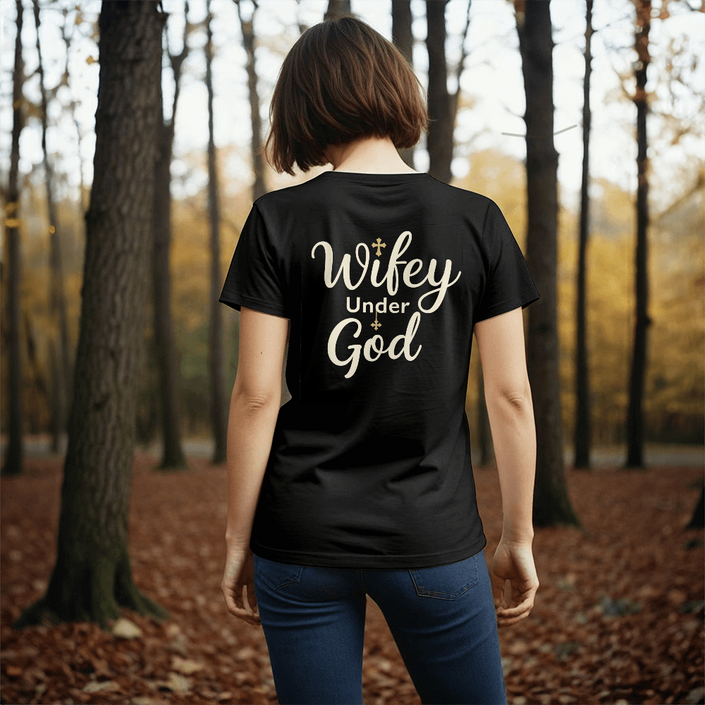 Wifey Under God Premium Christian T-Shirt – Faith & Family Collection – Wife Gift Graphic Tee