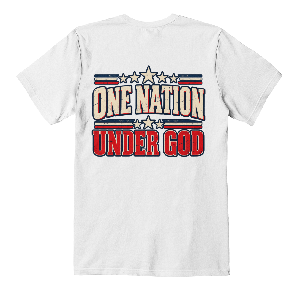 One Nation Under God patriotic t-shirt back print