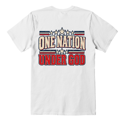 One Nation Under God patriotic t-shirt back print