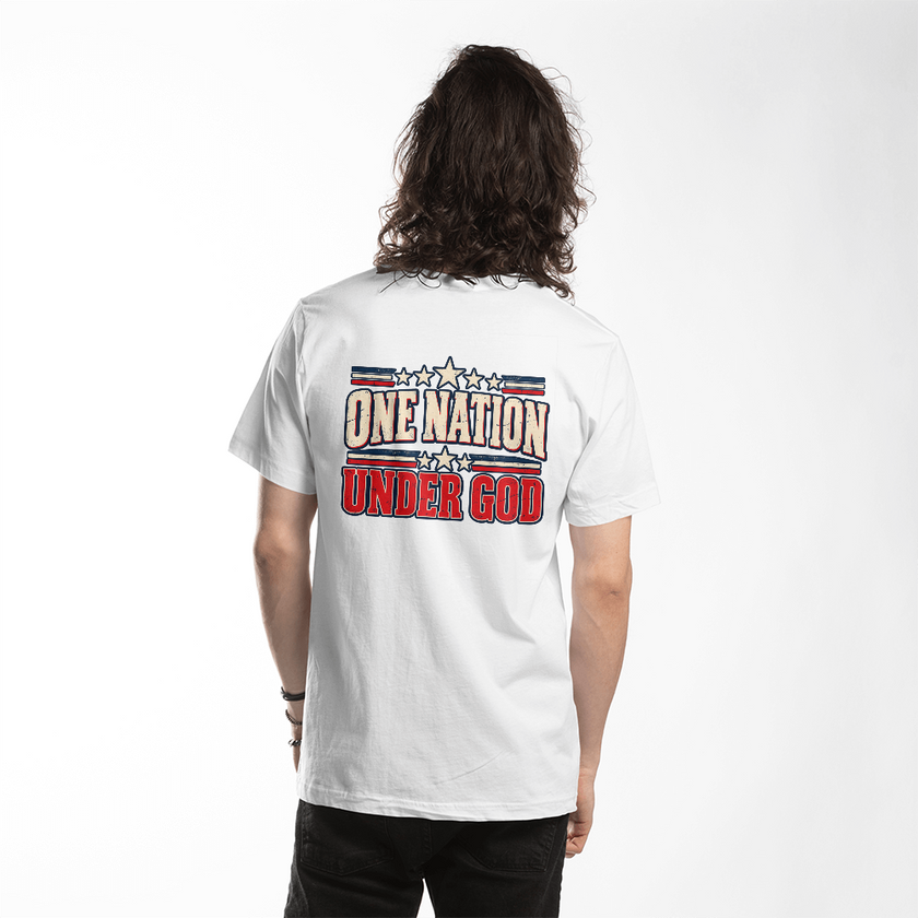 One Nation Under God patriotic t-shirt back print