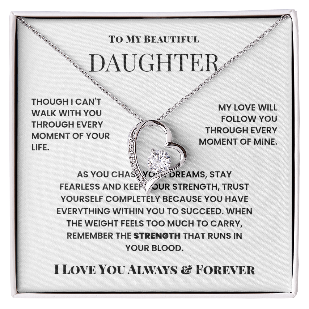 To My Beautiful Daughter – Forever Love Necklace from Dad