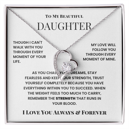 To My Beautiful Daughter – Forever Love Necklace from Dad