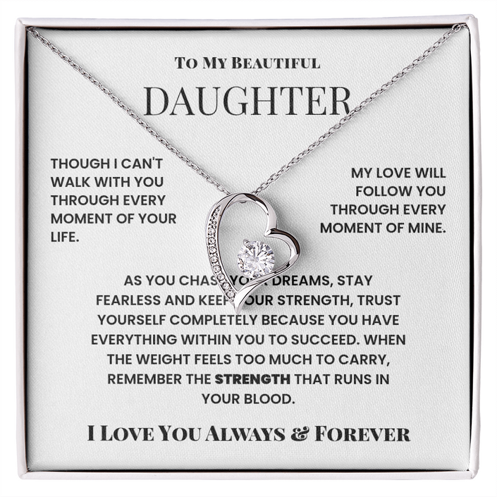 To My Beautiful Daughter – Forever Love Necklace from Dad