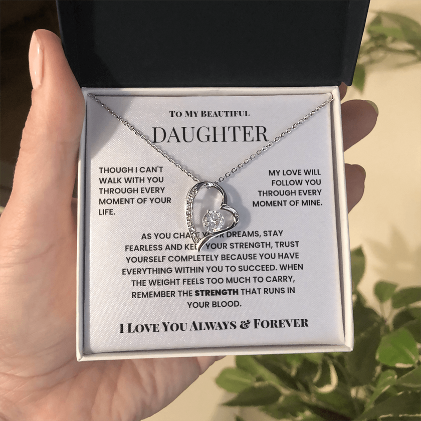 To My Beautiful Daughter – Forever Love Necklace from Dad