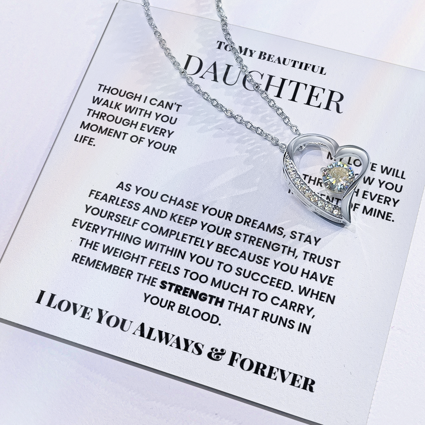 To My Beautiful Daughter – Forever Love Necklace from Dad